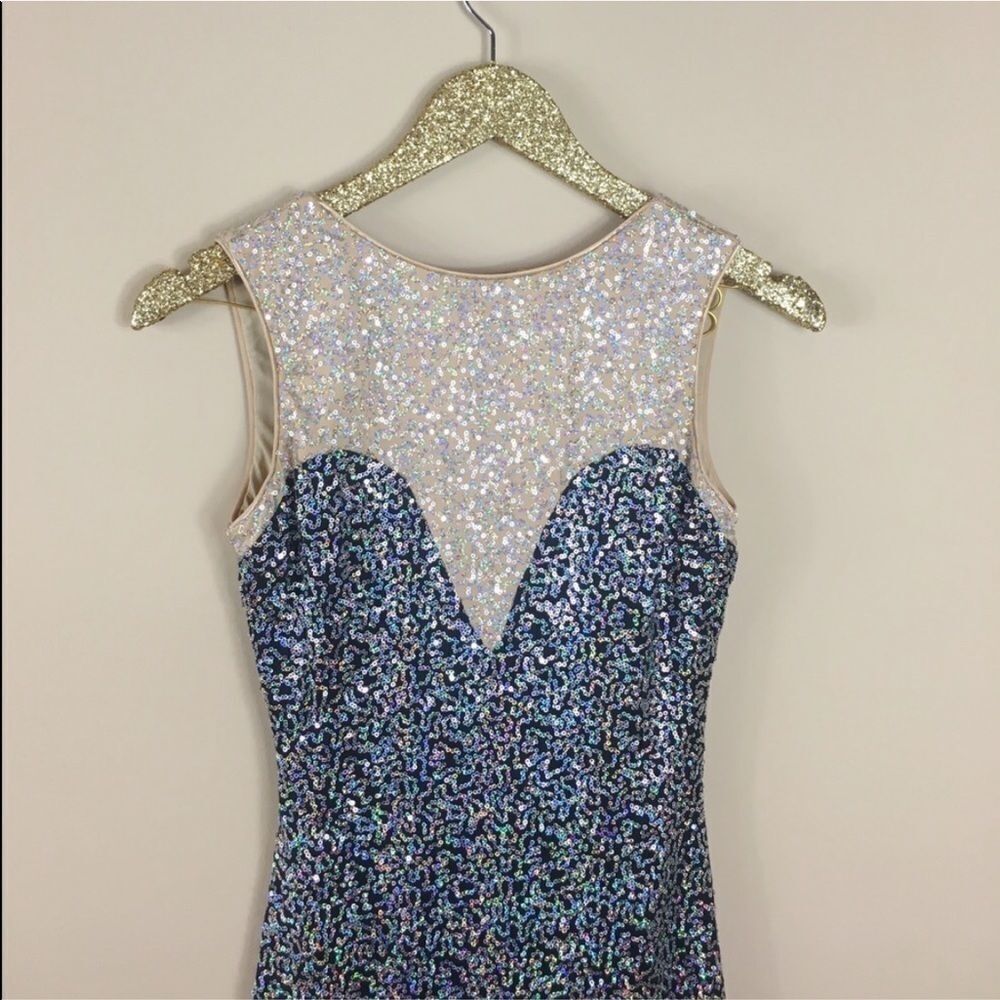 dresses and other drugs Sequin Mesh Dress Nude - Picture 3 of 7